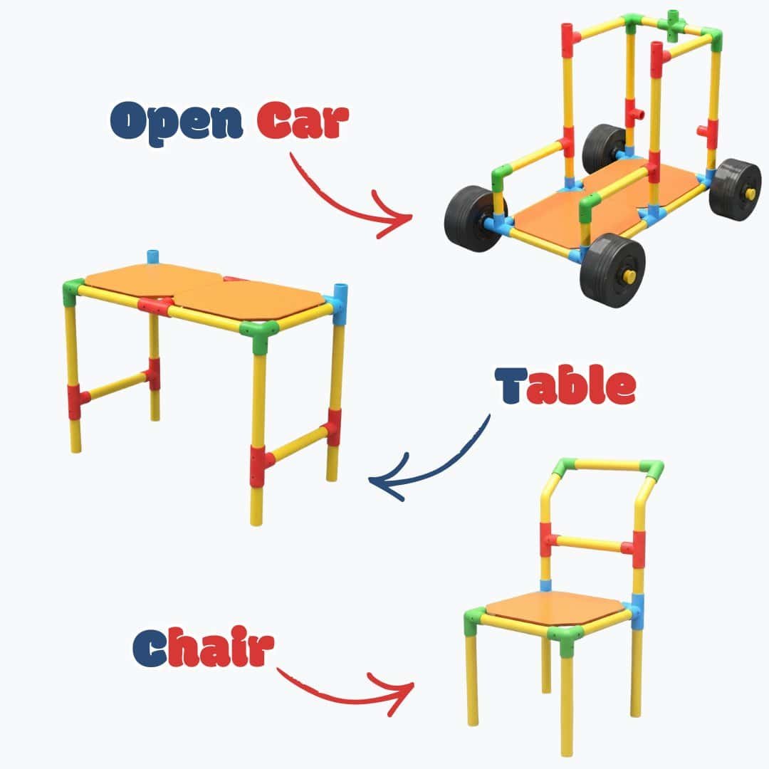 Versatile 220-piece construction set for creative building and play.