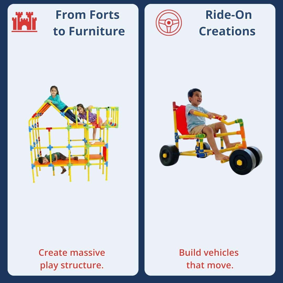 Versatile building set for kids' creative play and construction.