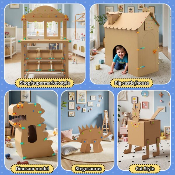 طقم بيترا بلاي كرتون البناء بالورق المقوى