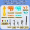 Versatile cardboard building set for creative play and DIY projects.