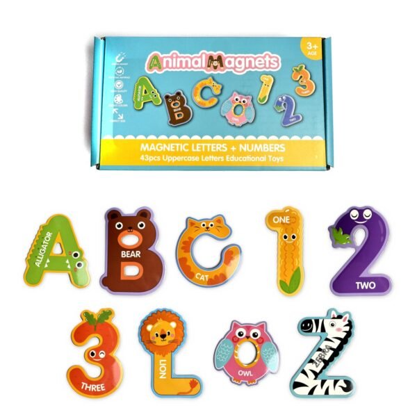Animal Alphabet Magnets: pack and pieces Animal Alphabet Magnets: pack and pieces