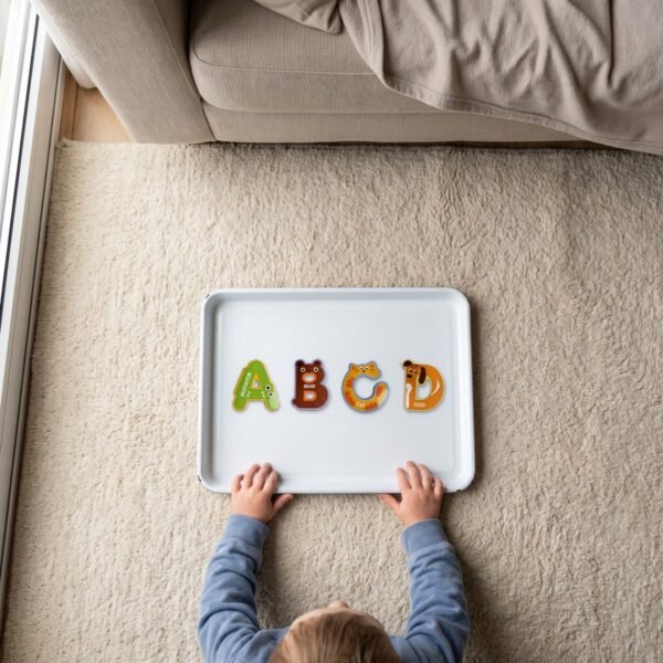 Animal Alphabet Magnets: played on a tray Animal Alphabet Magnets: played on a tray