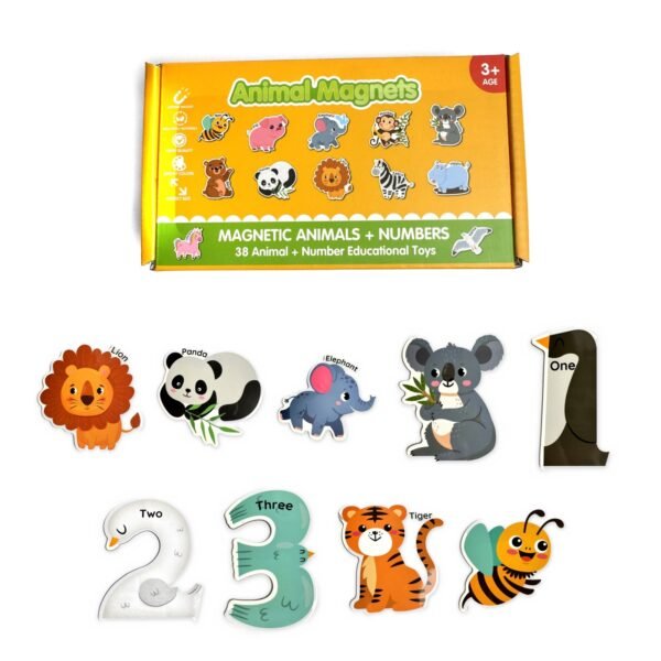 Animal & Number Magnets: pack and pieces Animal & Number Magnets: pack and pieces