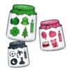 Colour-Sorting Jars Magnet Set: pieces close up