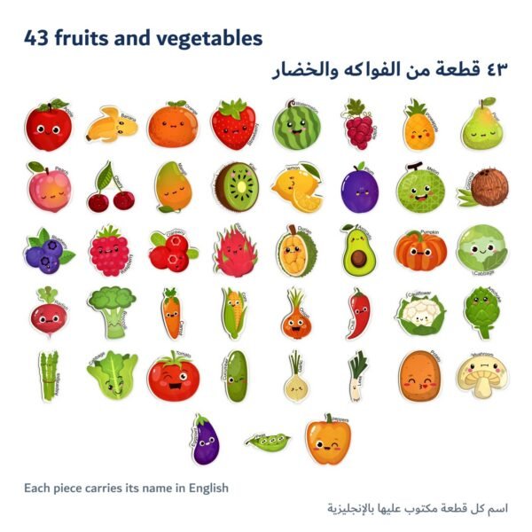 Fruit & Vegetable Magnets: every piece in the set Fruit & Vegetable Magnets: every piece in the set
