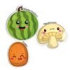 Fruit & Vegetable Magnets: pieces close up Fruit & Vegetable Magnets: pieces close up