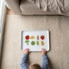 Fruit & Vegetable Magnets: played on a tray Fruit & Vegetable Magnets: played on a tray
