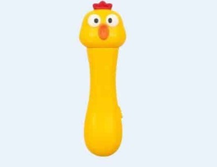 Yellow chick-shaped tool handle