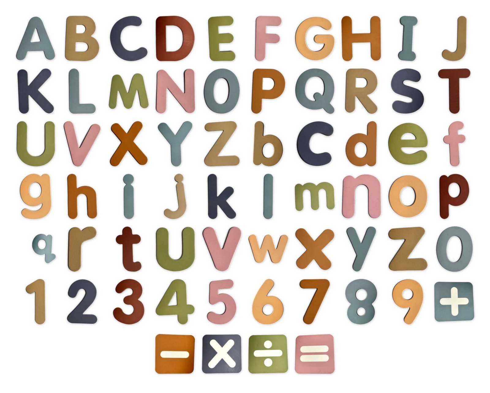 Every piece of the Magnetic Letters & Numbers laid out