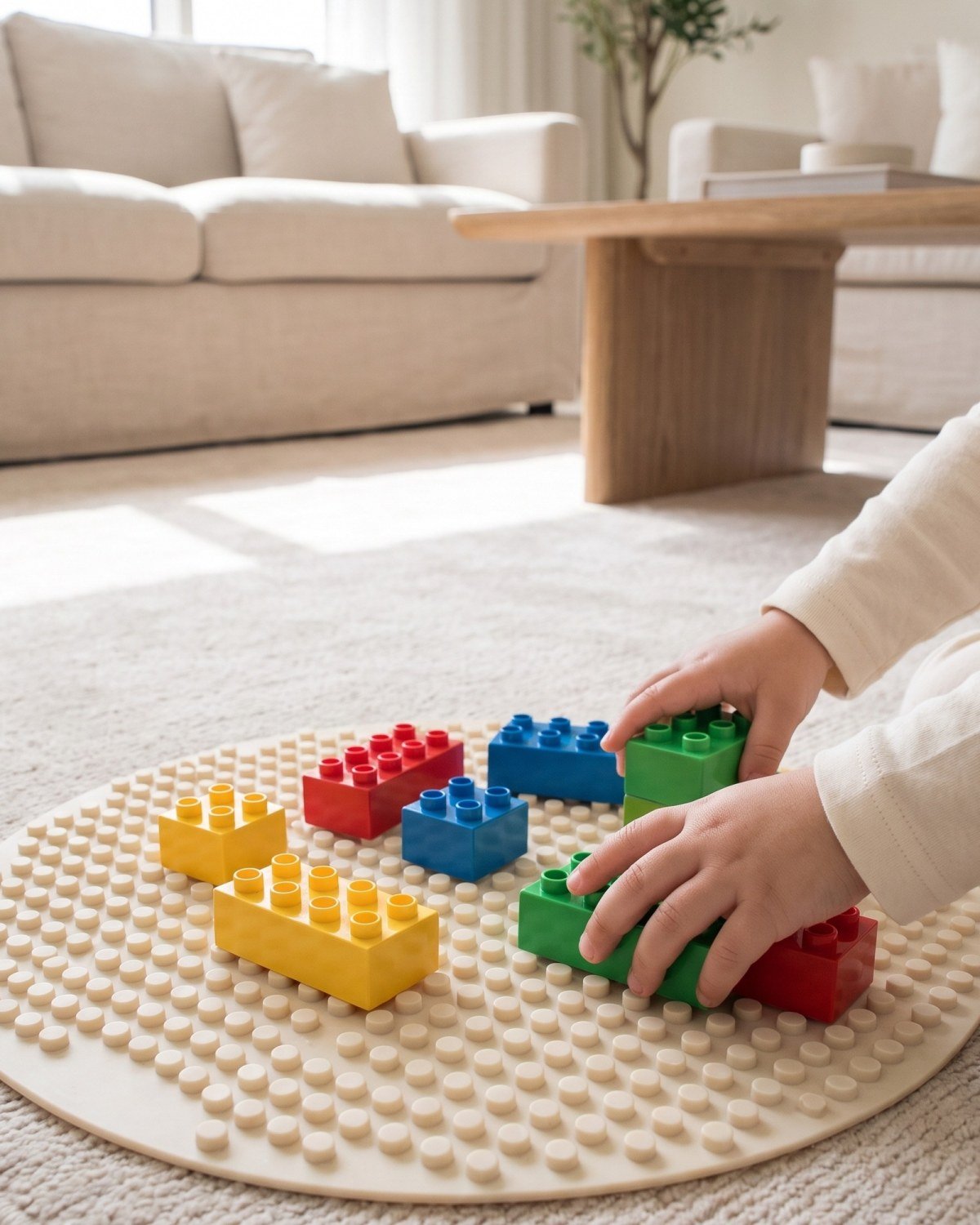 The Silicone Block Base Mat in use at home