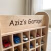 The garage sign printed with a child's name