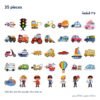Transport & Occupations Magnets: every piece in the set Transport & Occupations Magnets: every piece in the set
