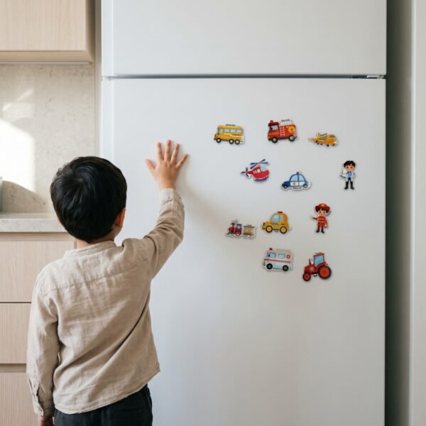 Transport & Occupations Magnets: on a fridge door at home Transport & Occupations Magnets: on a fridge door at home